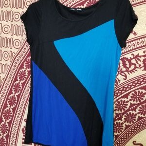 Cable & Gauge blue and black top